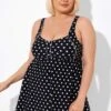 Black Dot Retro Round Neck Wide Strap Swimdress 1 Black Dot Retro Round Neck Wide Strap Swimdress -Luna Marina Store b sfsd2003039 1