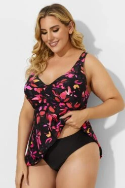 Flower Sweetheart Underwire Adjustable Straps Tankini 7 Flower Sweetheart Underwire Adjustable Straps Tankini -Luna Marina Store b sftan1911044 2