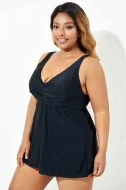 Black Sweetheart Underwire Women Tankini Top -Luna Marina Store b sftan2003336 4