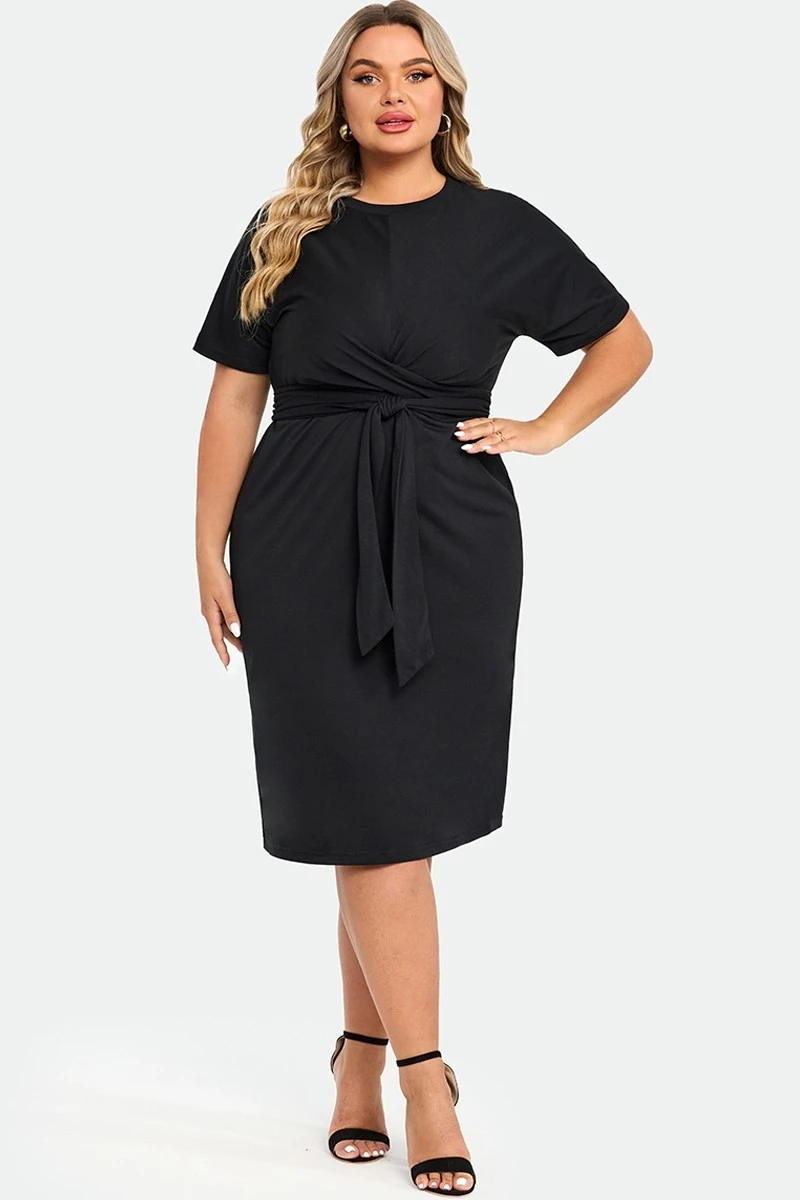 Black Cross Front Flutter Sleeve Dress 3 Black Cross Front Flutter Sleeve Dress