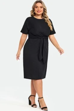Black Cross Front Flutter Sleeve Dress 11 Black Cross Front Flutter Sleeve Dress -Luna Marina Store c sd005001 5