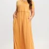 Round Neck Short Sleeve Flowy Maxi Dress 2 Round Neck Short Sleeve Flowy Maxi Dress -Luna Marina Store c sd015001 1