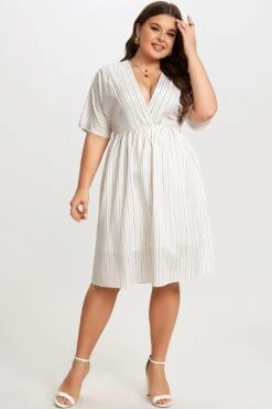 Striped V-Neck Dolman-Sleeve Women Mini Dress 12 Striped V-Neck Dolman-Sleeve Women Mini Dress -Luna Marina Store c sd028001 5