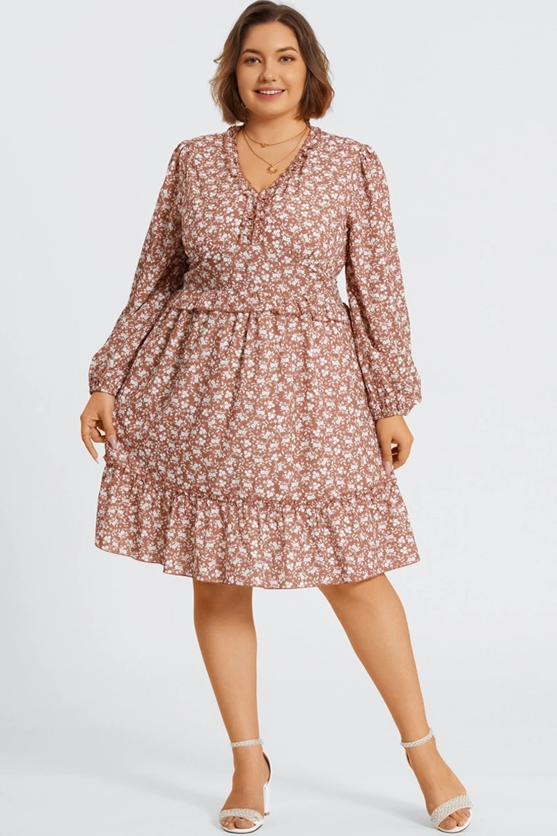 Pink Short Sleeve Peplum V Neck Midi Dress 6 Pink Short Sleeve Peplum V Neck Midi Dress - Image 4