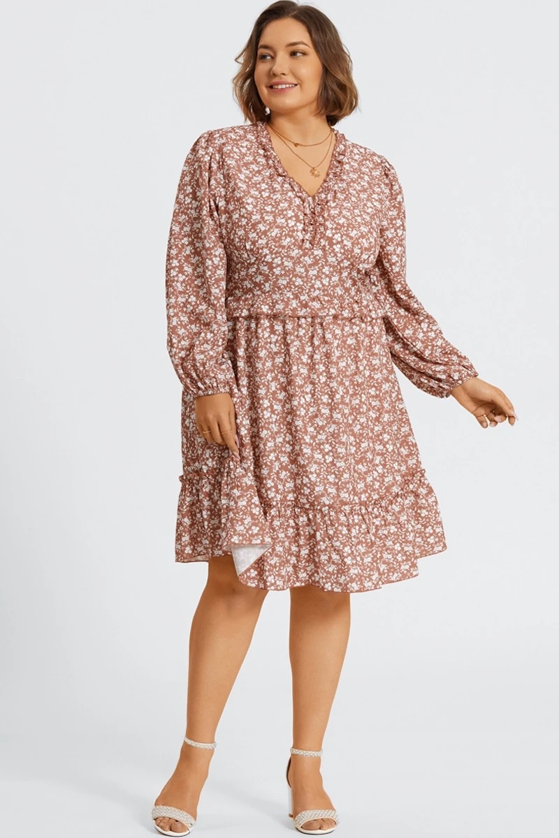 Pink Short Sleeve Peplum V Neck Midi Dress 7 Pink Short Sleeve Peplum V Neck Midi Dress - Image 5