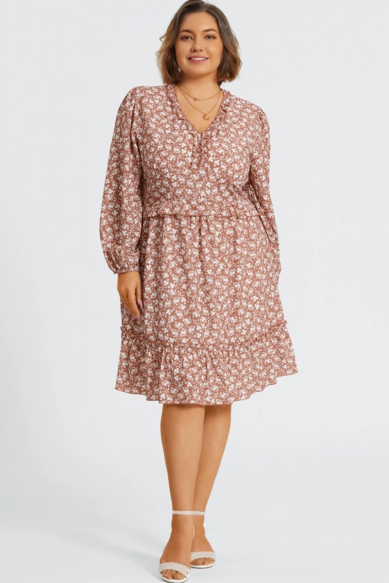 Pink Short Sleeve Peplum V Neck Midi Dress 8 Pink Short Sleeve Peplum V Neck Midi Dress - Image 6