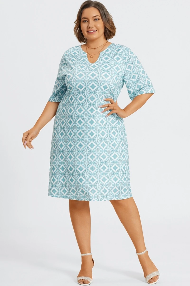 Floral Print Blue Polo Half Sleeves Midi Dress 3 Floral Print Blue Polo Half Sleeves Midi Dress