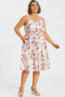 Floral Print Square Neck Chiffon Pleated Midi Dress 12 Floral Print Square Neck Chiffon Pleated Midi Dress -Luna Marina Store c sd049002 5