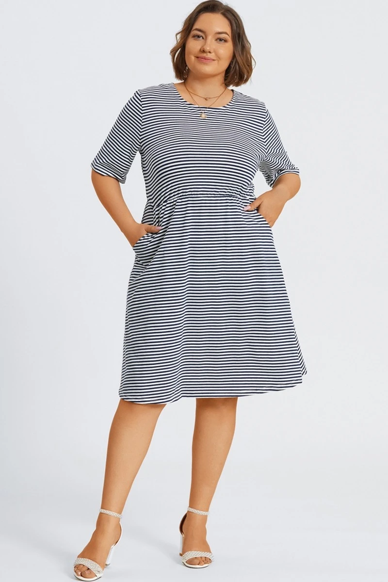 High Neck Half Sleeve Skater Midi Dress 7 High Neck Half Sleeve Skater Midi Dress - Image 5