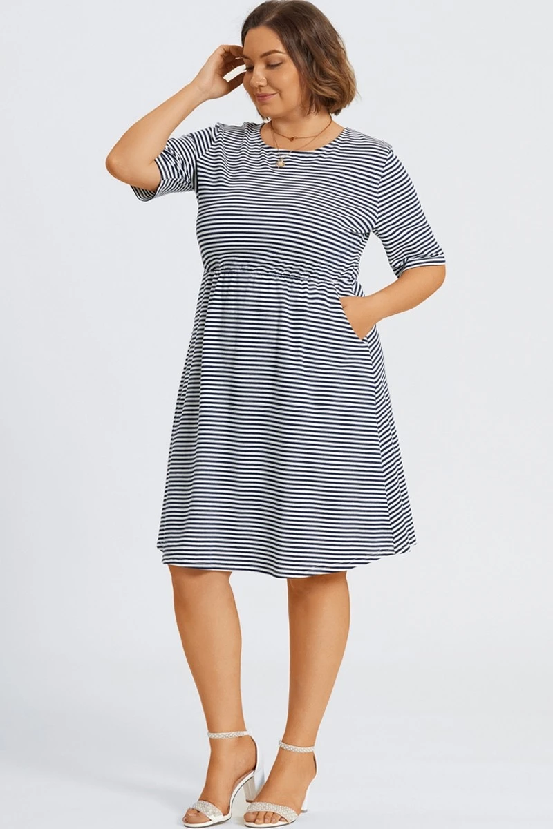 High Neck Half Sleeve Skater Midi Dress 8 High Neck Half Sleeve Skater Midi Dress - Image 6