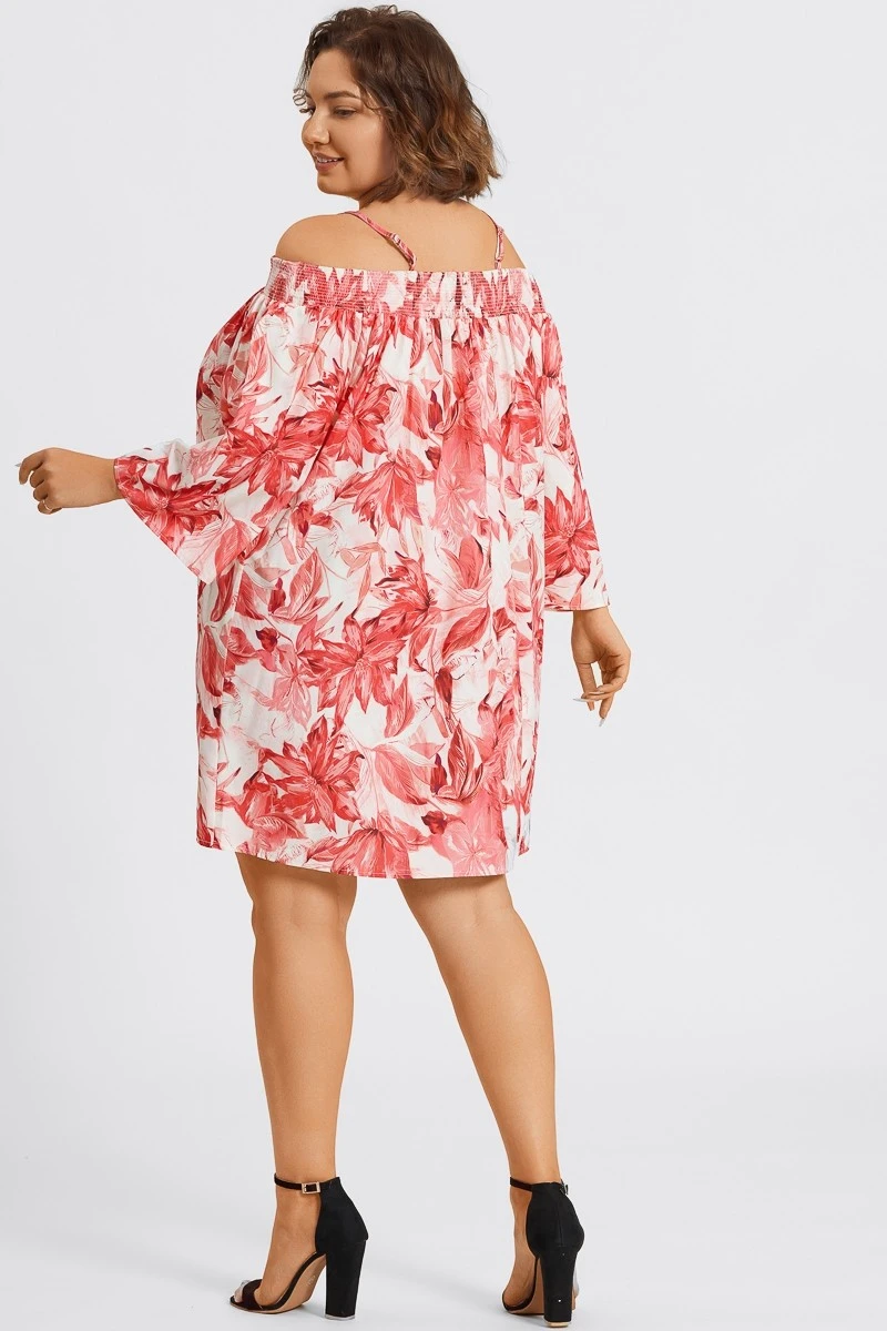 Floral Print Off-Shoulder Carmen Style Midi Dress 4 Floral Print Off-Shoulder Carmen Style Midi Dress - Image 2