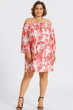 Floral Print Off-Shoulder Carmen Style Midi Dress 10 Floral Print Off-Shoulder Carmen Style Midi Dress -Luna Marina Store c sd056001 3