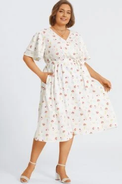 Floral Printed Ruffle Sleeve Pocket Belted Maxi Dress 13 Floral Printed Ruffle Sleeve Pocket Belted Maxi Dress -Luna Marina Store c sd059001 6