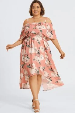 Floral Print Cold Shoulder Pocket Asymmetrical Hem Dress 12 Floral Print Cold Shoulder Pocket Asymmetrical Hem Dress -Luna Marina Store c sd061001 5