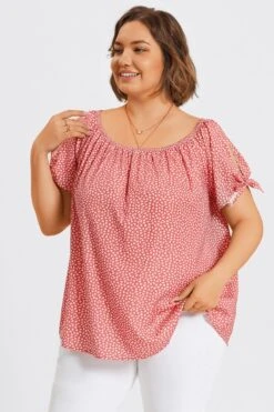 Loose Cut Off-Shoulder Tie Detail Top 11 Loose Cut Off-Shoulder Tie Detail Top -Luna Marina Store c topbc034001 4