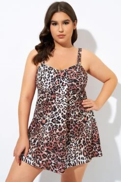 Women Adjustable Straps Two Piece Flyaway SwimDress -Luna Marina Store dsc08520