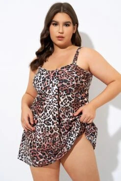 Women Adjustable Straps Two Piece Flyaway SwimDress -Luna Marina Store dsc08530