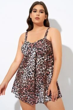 Women Adjustable Straps Two Piece Flyaway SwimDress -Luna Marina Store dsc08549