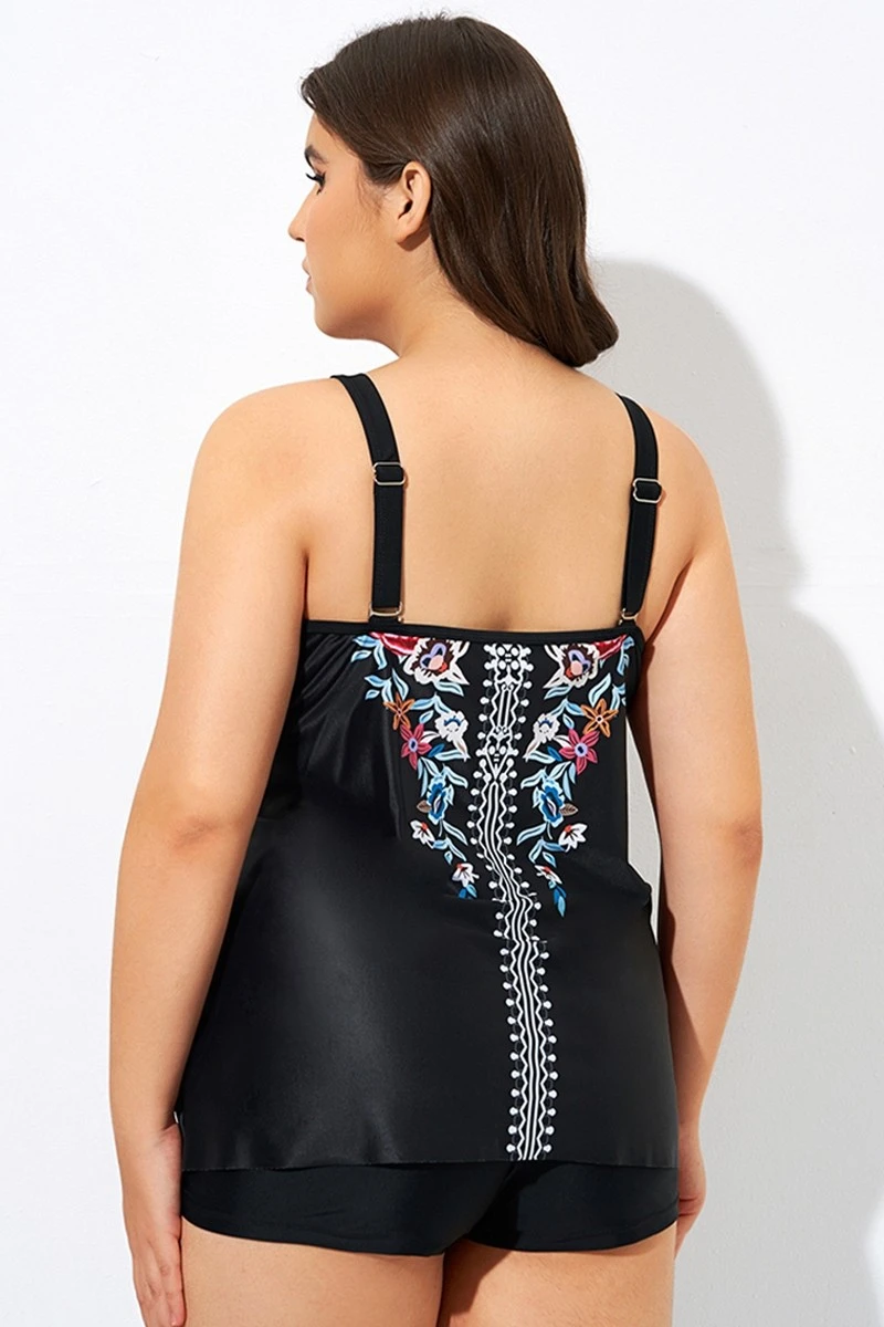 Elegant Tribal Printed Double Straps Tankini Top 4 Elegant Tribal Printed Double Straps Tankini Top - Image 2