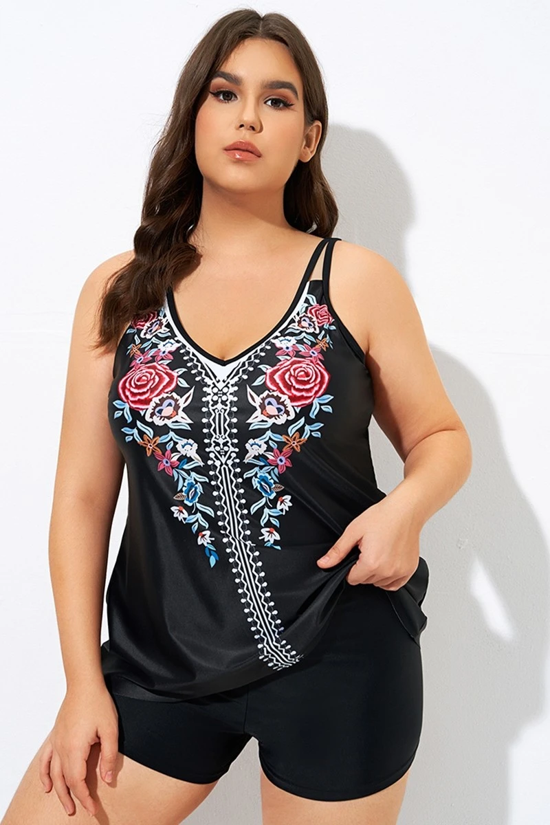 Elegant Tribal Printed Double Straps Tankini Top 5 Elegant Tribal Printed Double Straps Tankini Top - Image 3
