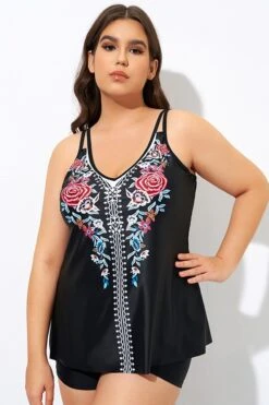 Elegant Tribal Printed Double Straps Tankini Top 11 Elegant Tribal Printed Double Straps Tankini Top -Luna Marina Store dsc08770