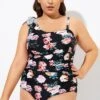 Flower One Shoulder Bow One Piece Swimsuit -Luna Marina Store dsc09304